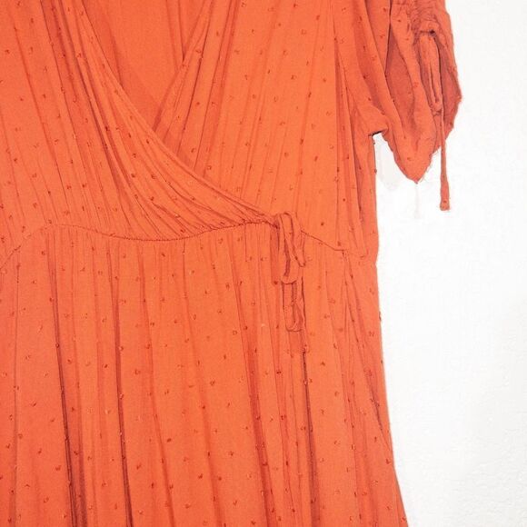 Torrid Acas Red Swiss Dot Linen Dress Size 0 / Large - Picture 3 of 11